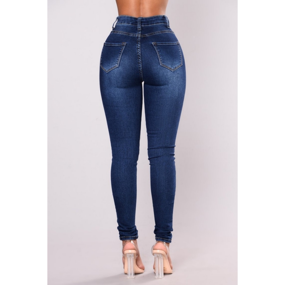 High Rise Dark Jeans - Picture 2 of 6